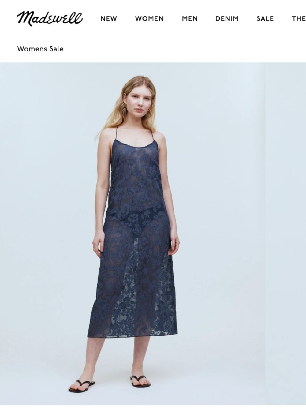 Madewell Floral Halter Cover Up Midi Dress